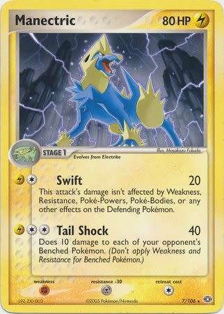 Pokemon Trading Card Game - Manectric - 7/106 - Rare Theme Deck Exclusive - English