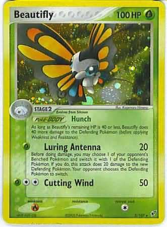Pokemon Trading Card Game - Beautifly - 2/107 - Holo Rare Ex Deoxys