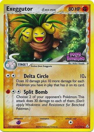 Pokemon Trading Card Game - Exeggutor (Delta Species) - 41/110 - Uncommon Reverse Holo Ex Holon Phan