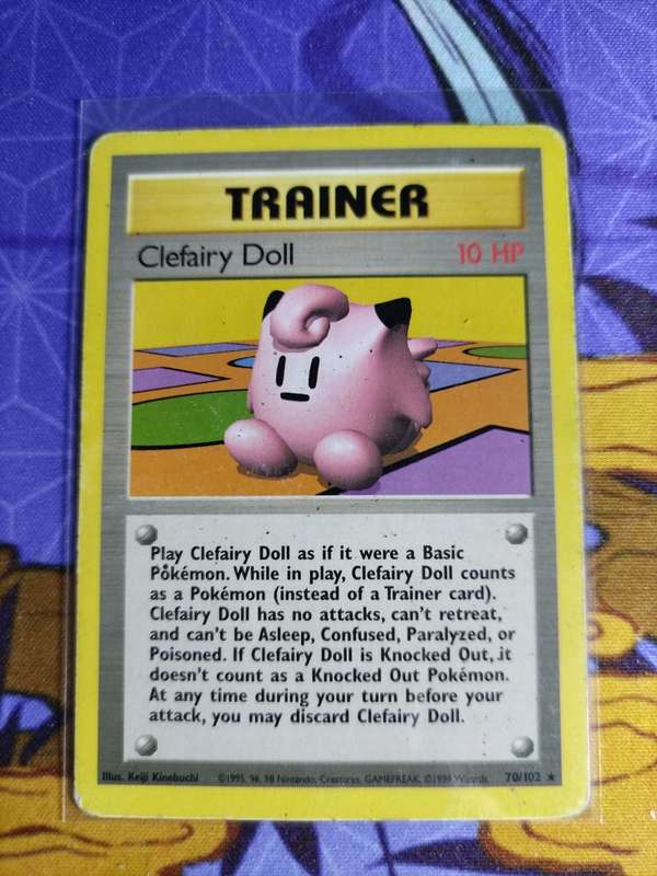 Pokemon Trading Card Game - Clefairy Doll - 70/102 - Rare Unlimited Base Set