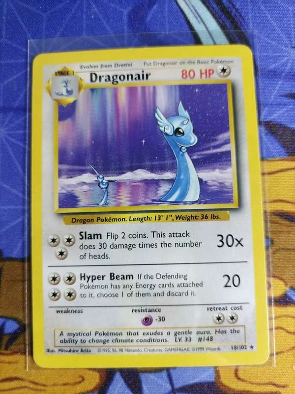 Pokemon Trading Card Game - Dragonair - 18/102 - Rare Unlimited Base Set