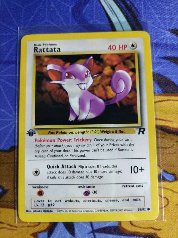Pokemon Trading Card Game - Rattata - 66/82 - Common 1st Edition Team Rocket