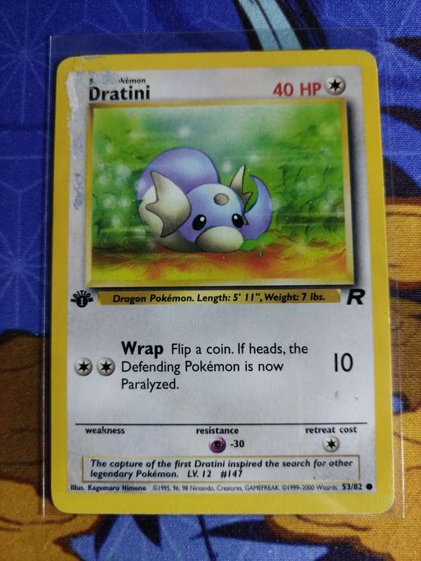 Pokemon Trading Card Game - Dratini - 53/82 - Common 1st Edition Team Rocket