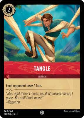 Disney Lorcana Trading Card Game - Tangle - 133/204 - Common The First Chapter
