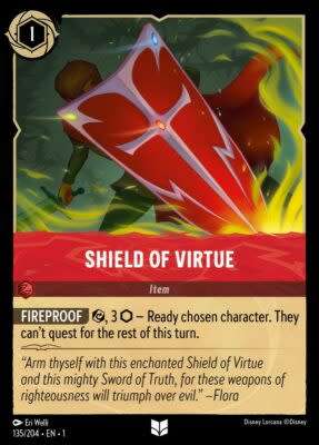 Disney Lorcana Trading Card Game - Shield of Virtue - 135/204 - Uncommon The First Chapter