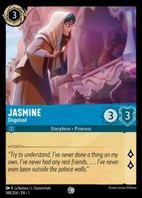 Disney Lorcana Trading Card Game - Jasmine - Disguised - 148/204 - Common The First Chapter
