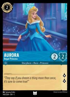 Disney Lorcana Trading Card Game - Aurora - Regal Princess - 140/204 - Uncommon The First Chapter