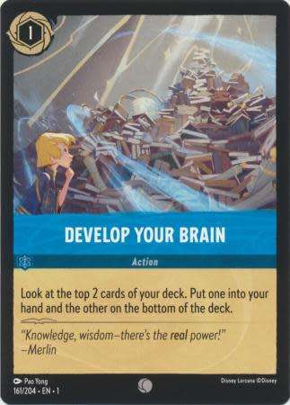 Disney Lorcana Trading Card Game - Develop Your Brain - 161/204 - Common The First Chapter