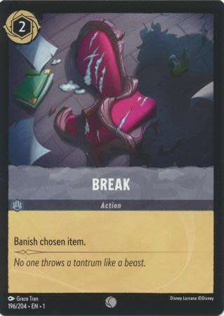 Disney Lorcana Trading Card Game - Break - 196/204 - Common The First Chapter