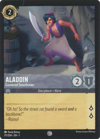 Disney Lorcana Trading Card Game - Aladdin - Cornered Swordsman - 171/204 - Common The First Chapter