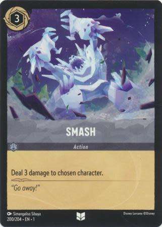 Disney Lorcana Trading Card Game - Smash - 200/204 - Uncommon The First Chapter