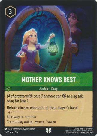 Disney Lorcana Trading Card Game - Mother Knows Best - 95/204 - Uncommon The First Chapter