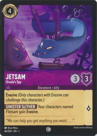 Disney Lorcana Trading Card Game - Jetsam - Ursula's Spy - 46/204 - Common The First Chapter