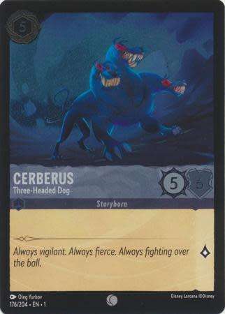 Disney Lorcana Trading Card Game - Cerberus - Three-Headed Dog - 176/204 - Common Cold Foil The Firs