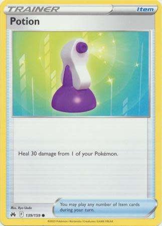 Pokemon Trading Card Game - Potion - 139/159 - Common Crown Zenith