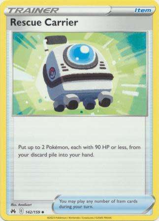 Pokemon Trading Card Game - Rescue Carrier - 142/159 - Uncommon Crown Zenith