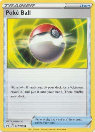 Pokemon Trading Card Game - Poke Ball - 137/159 - Common Crown Zenith