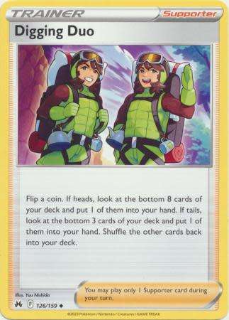 Pokemon Trading Card Game - Digging Duo - 126/159 - Uncommon Crown Zenith