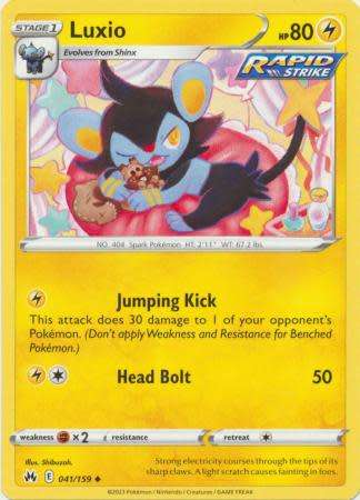 Pokemon Trading Card Game - Luxio - 041/159 - Uncommon Crown Zenith