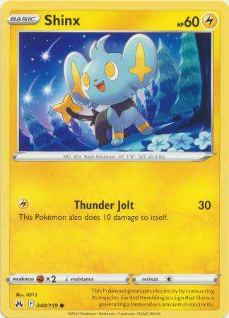 Pokemon Trading Card Game - Shinx - 040/159 - Common Crown Zenith