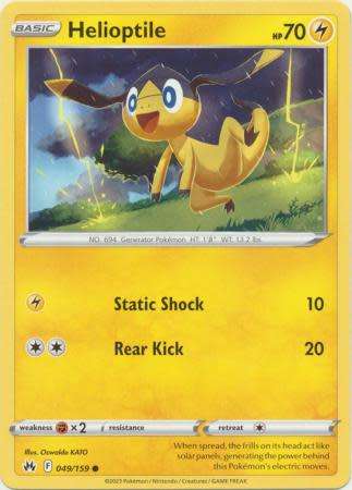 Pokemon Trading Card Game - Helioptile - 049/159 - Common Crown Zenith