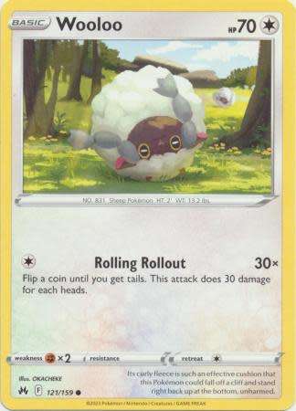 Pokemon Trading Card Game - Wooloo - 121/159 - Common Crown Zenith