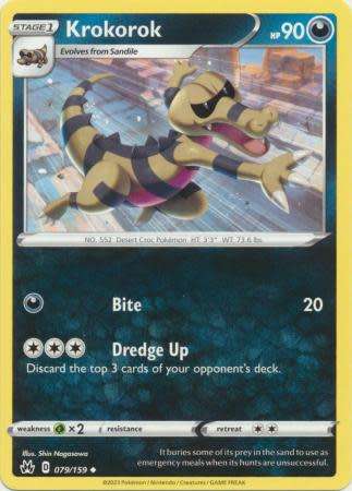 Pokemon Trading Card Game - Krokorok - 079/159 - Uncommon Crown Zenith