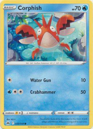 Pokemon Trading Card Game - Corphish - 033/159 - Common Crown Zenith