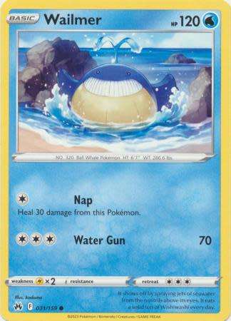 Pokemon Trading Card Game - Wailmer - 031/159 - Common Crown Zenith