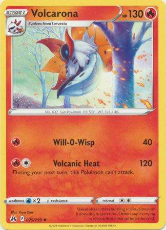 Pokemon Trading Card Game - Volcarona - 025/159 - Rare Crown Zenith