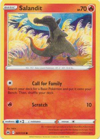 Pokemon Trading Card Game - Salandit - 027/159 - Common Crown Zenith