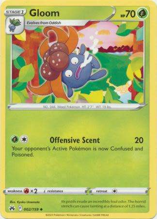 Pokemon Trading Card Game - Gloom - 002/159 - Uncommon Crown Zenith