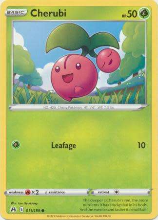 Pokemon Trading Card Game - Cherubi - 011/159 - Common Crown Zenith