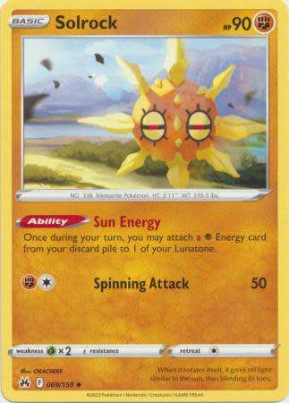Pokemon Trading Card Game - Solrock - 069/159 - Uncommon Crown Zenith