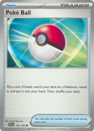 Pokemon Trading Card Game - Poke Ball - 185/198 - Common Scarlet & Violet (Base Set)