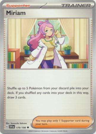 Pokemon Trading Card Game - Miriam - 179/198 - Uncommon Scarlet & Violet (Base Set)