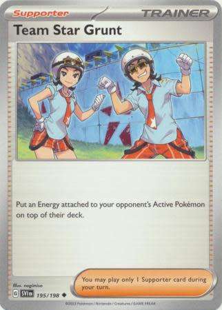 Pokemon Trading Card Game - Team Star Grunt - 195/198 - Uncommon Scarlet & Violet (Base Set)