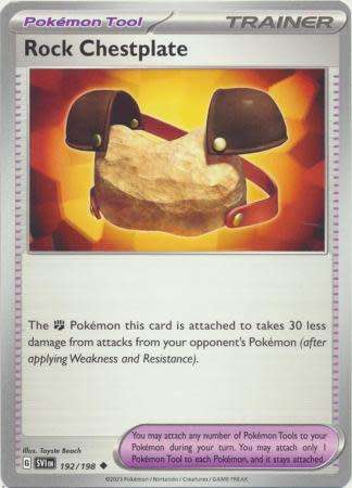 Pokemon Trading Card Game - Rock Chestplate - 192/198 - Uncommon Scarlet & Violet (Base Set)