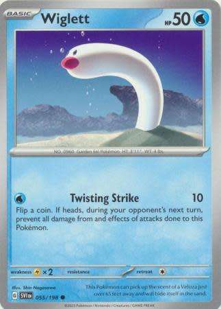 Pokemon Trading Card Game - Wiglett - 055/198 - Common Scarlet & Violet (Base Set)