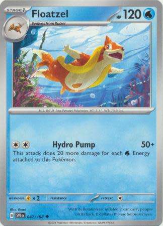 Pokemon Trading Card Game - Floatzel - 047/198 - Uncommon Scarlet & Violet (Base Set)