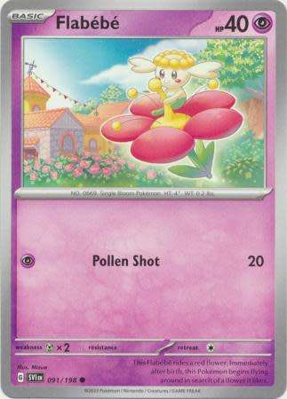 Pokemon Trading Card Game - Flabebe - 091/198 - Common Scarlet & Violet (Base Set)