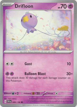 Pokemon Trading Card Game - Drifloon - 089/198 - Common Scarlet & Violet (Base Set)