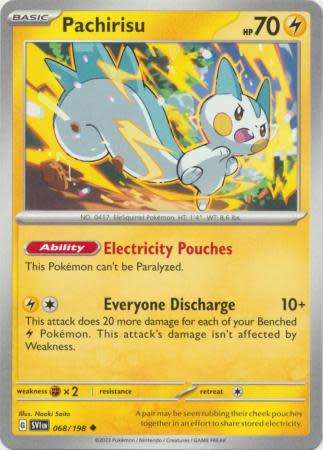 Pokemon Trading Card Game - Pachirisu - 068/198 - Uncommon Scarlet & Violet (Base Set)