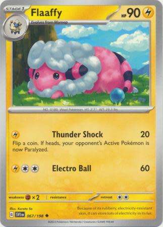 Pokemon Trading Card Game - Flaaffy - 067/198 - Uncommon Scarlet & Violet (Base Set)