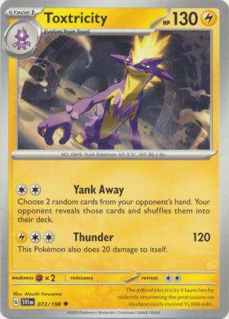 Pokemon Trading Card Game - Toxtricity - 072/198 - Uncommon Scarlet & Violet (Base Set)