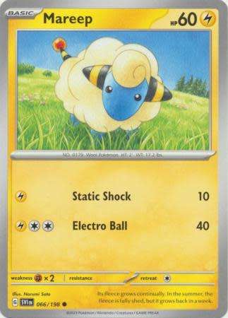 Pokemon Trading Card Game - Mareep - 066/198 - Common Scarlet & Violet (Base Set)