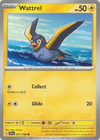 Pokemon Trading Card Game - Wattrel - 077/198 - Common Scarlet & Violet (Base Set)