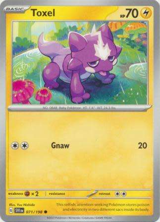 Pokemon Trading Card Game - Toxel - 071/198 - Common Scarlet & Violet (Base Set)