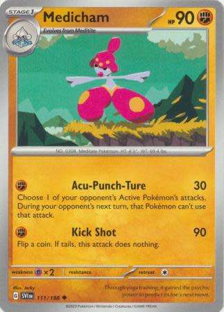 Pokemon Trading Card Game - Medicham - 111/198 - Uncommon Scarlet & Violet (Base Set)