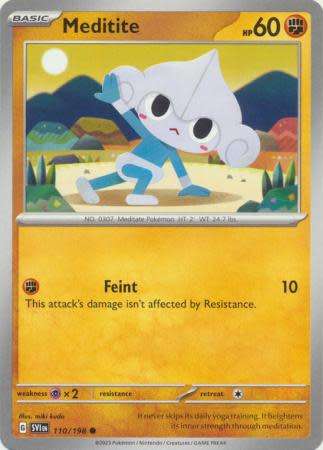 Pokemon Trading Card Game - Meditite - 110/198 - Common Scarlet & Violet (Base Set)